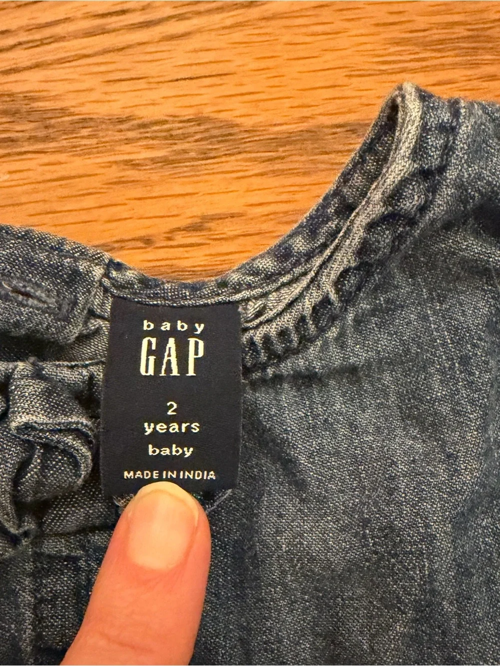 GAP Denim Toddler Girls' Puff Sleeve Dress